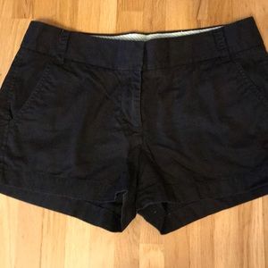 J. Crew Black Chino Shorts Size 4